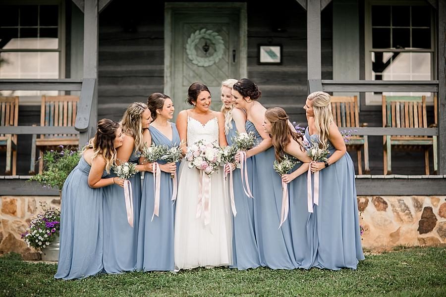 All the bridesmaids at this Estate of Grace Wedding by Knoxville Wedding Photographer, Amanda May Photos.