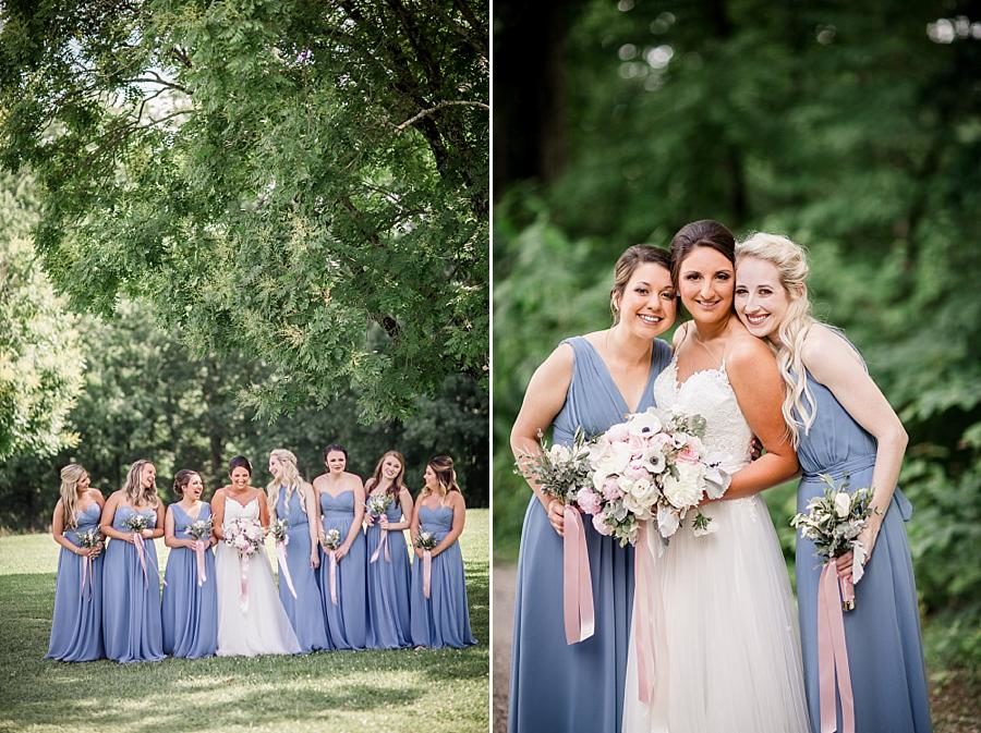 Bride and maids of honor at this Estate of Grace Wedding by Knoxville Wedding Photographer, Amanda May Photos.