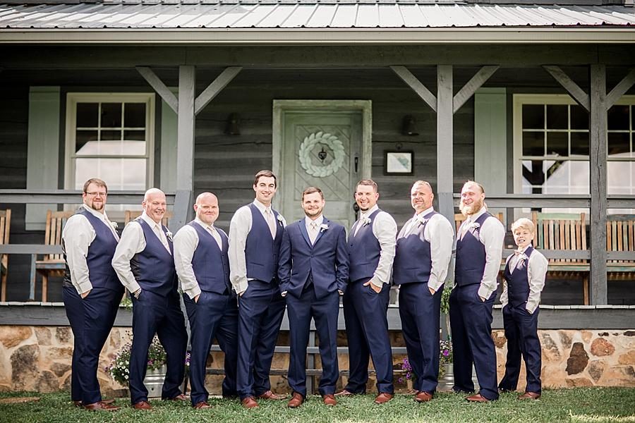 All the groomsmen at this Estate of Grace Wedding by Knoxville Wedding Photographer, Amanda May Photos.
