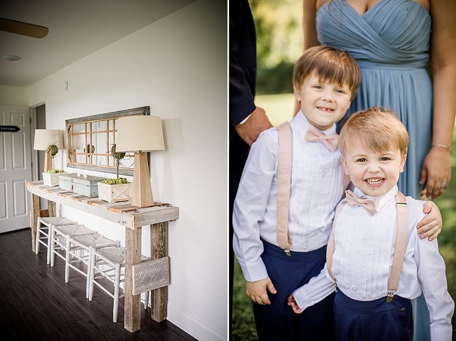 Boys in suspenders at this Estate of Grace Wedding by Knoxville Wedding Photographer, Amanda May Photos.
