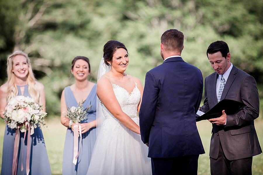 Saying their vows at this Estate of Grace Wedding by Knoxville Wedding Photographer, Amanda May Photos.