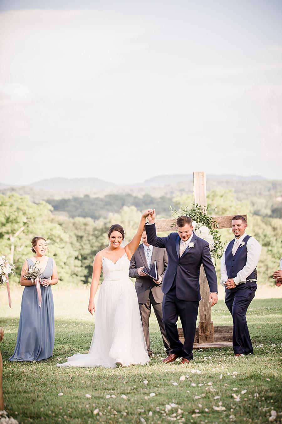 Just married at this Estate of Grace Wedding by Knoxville Wedding Photographer, Amanda May Photos.