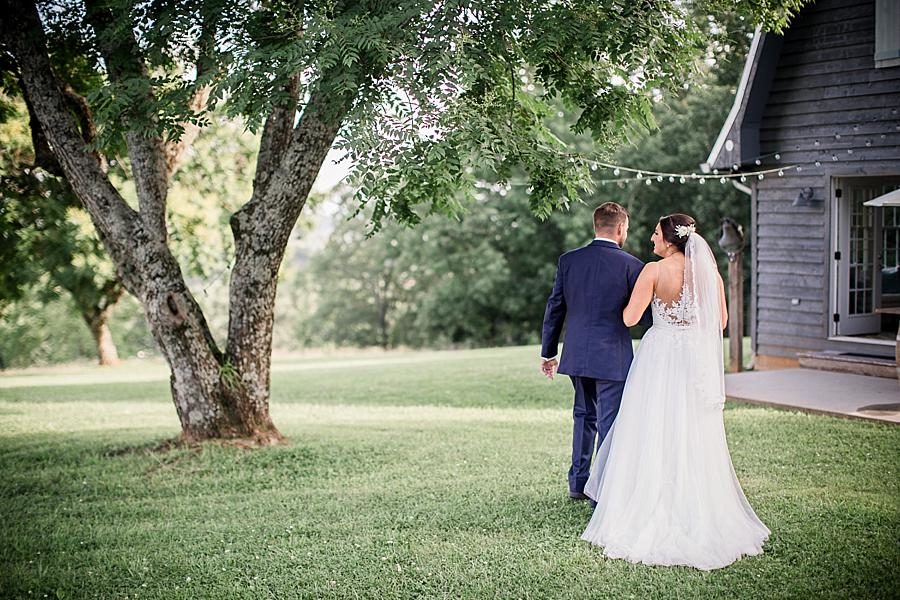Leaving the ceremony at this Estate of Grace Wedding by Knoxville Wedding Photographer, Amanda May Photos.