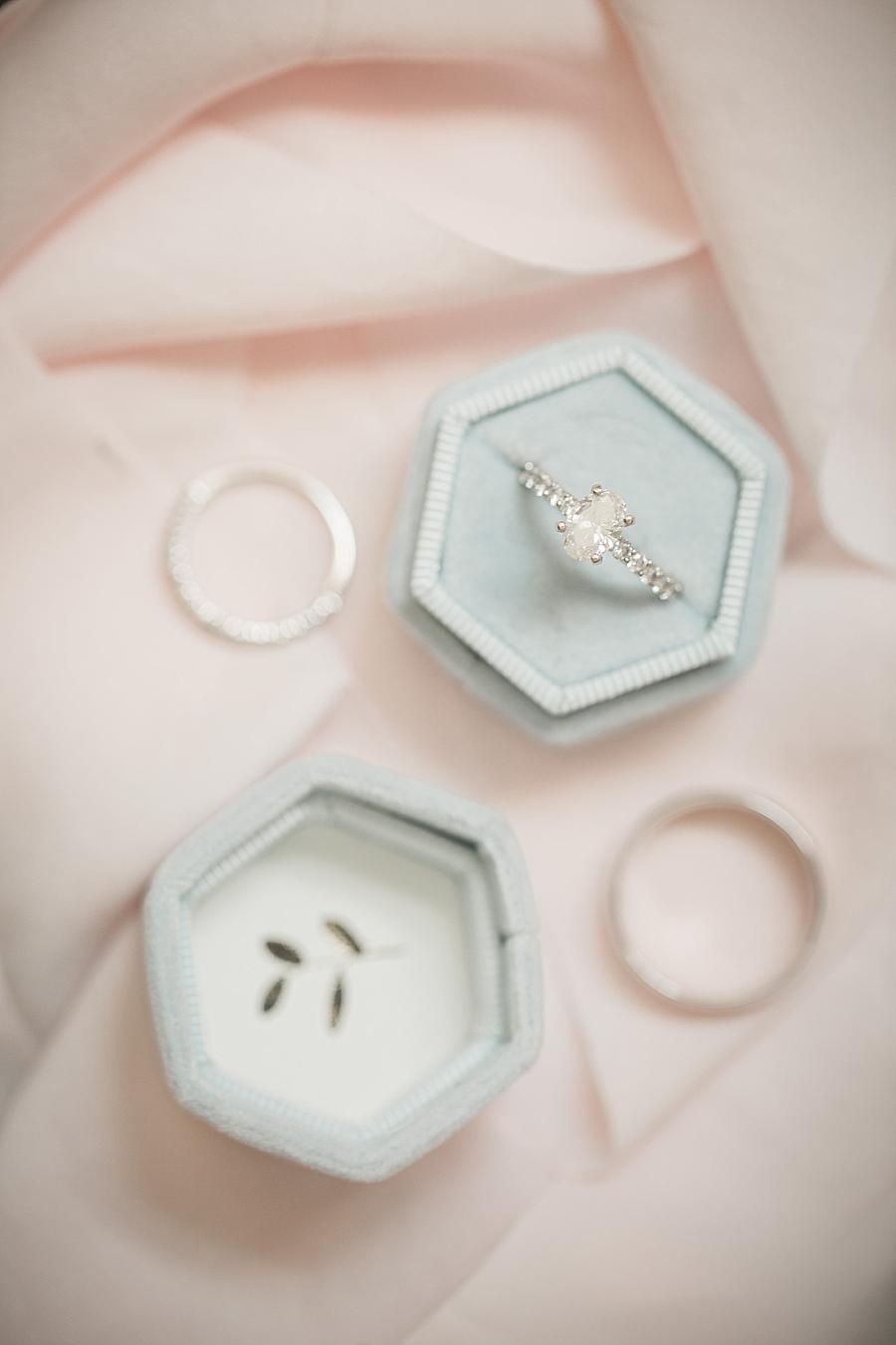 Little blue ring box at this Estate of Grace Wedding by Knoxville Wedding Photographer, Amanda May Photos.