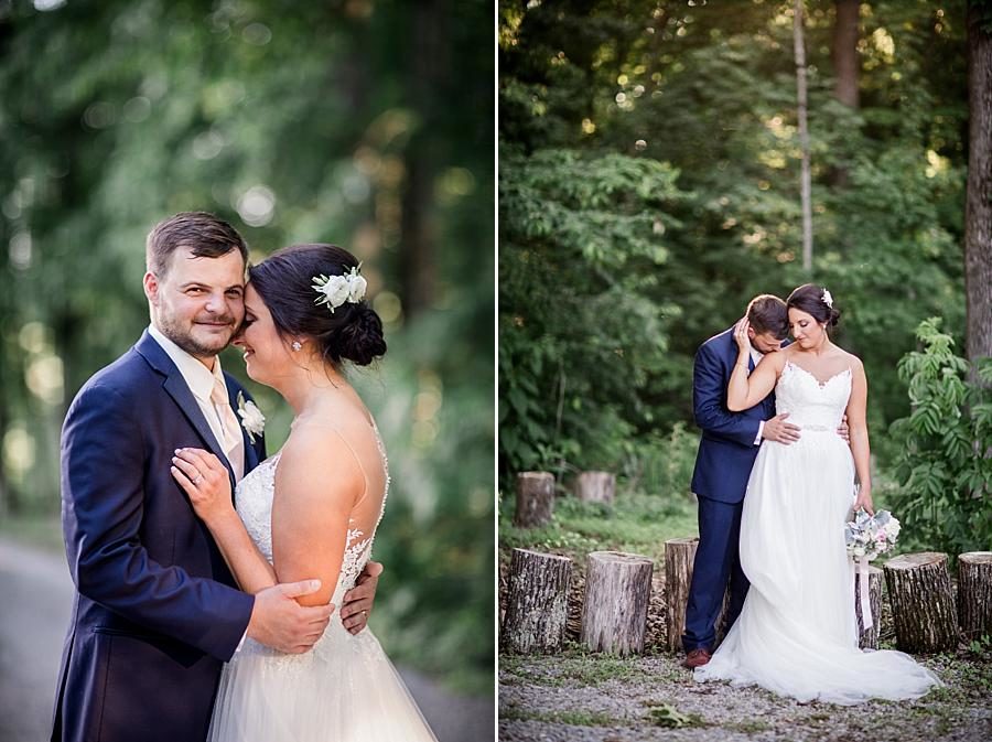 Shoulder kiss at this Estate of Grace Wedding by Knoxville Wedding Photographer, Amanda May Photos.
