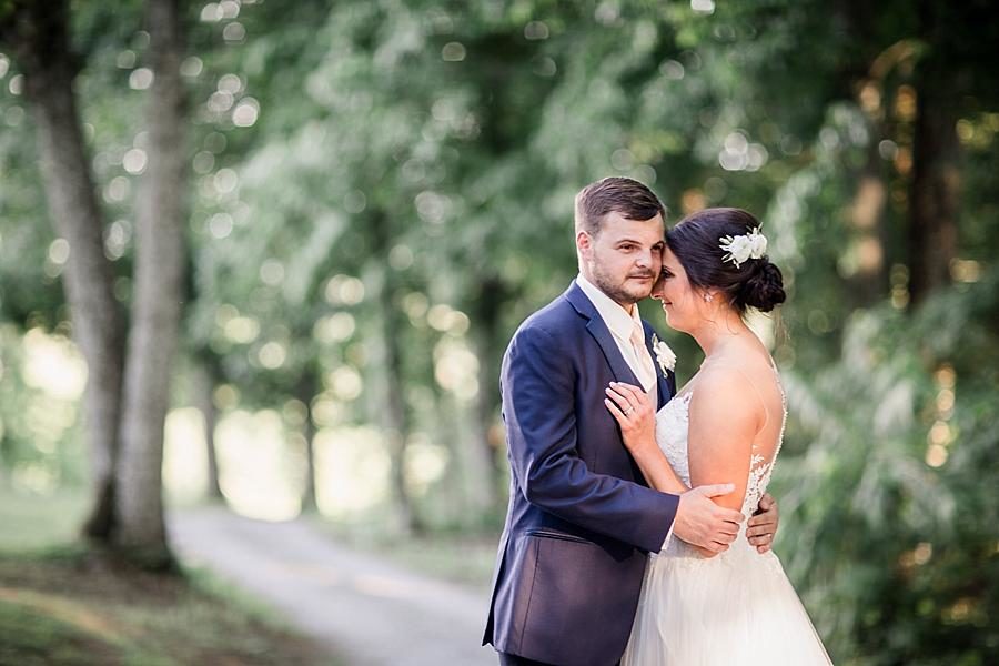 Forehead to cheek at this Estate of Grace Wedding by Knoxville Wedding Photographer, Amanda May Photos.