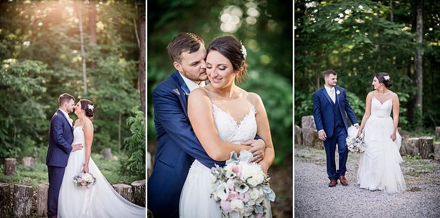 Holding her waist at this Estate of Grace Wedding by Knoxville Wedding Photographer, Amanda May Photos.