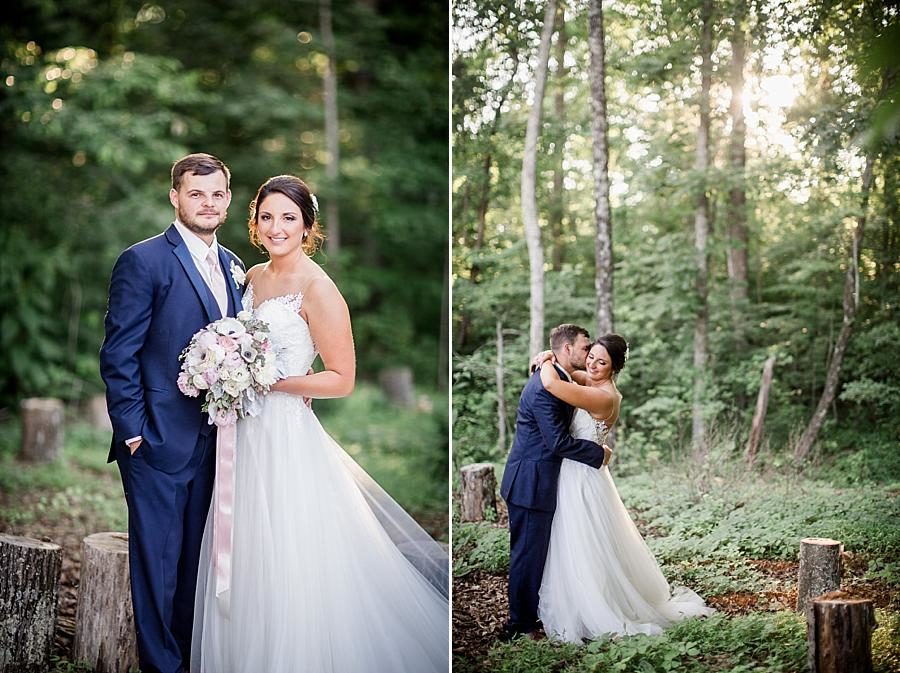 In the woods at this Estate of Grace Wedding by Knoxville Wedding Photographer, Amanda May Photos.