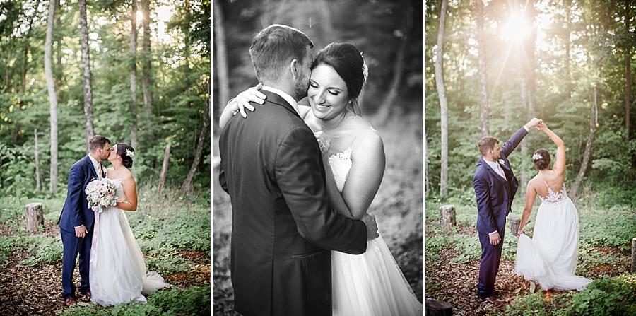 Twirling in the woods at this Estate of Grace Wedding by Knoxville Wedding Photographer, Amanda May Photos.