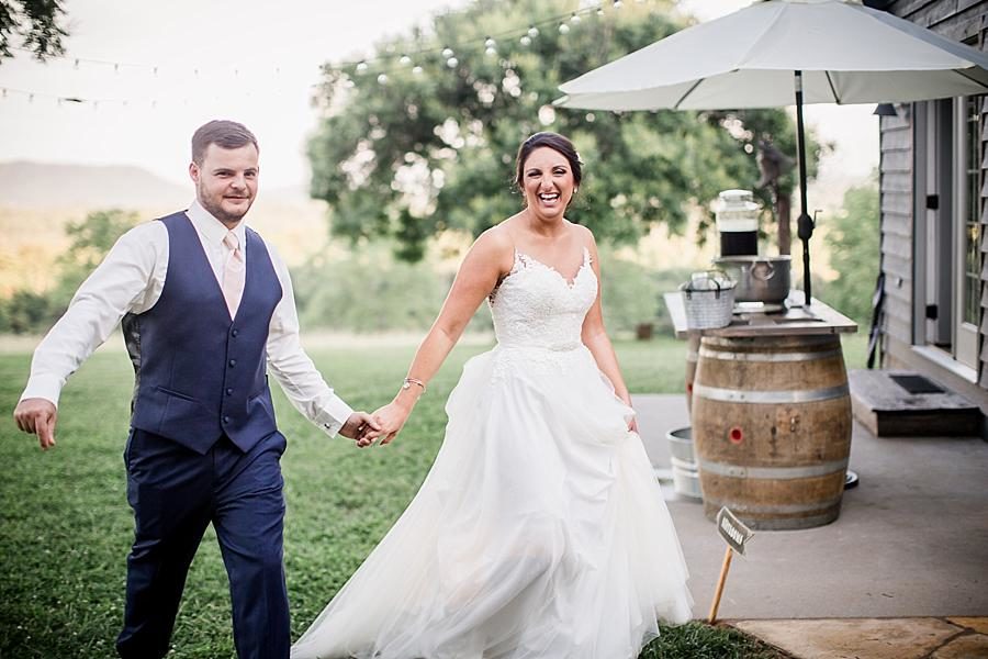 Whiskey barrel bar top at this Estate of Grace Wedding by Knoxville Wedding Photographer, Amanda May Photos.
