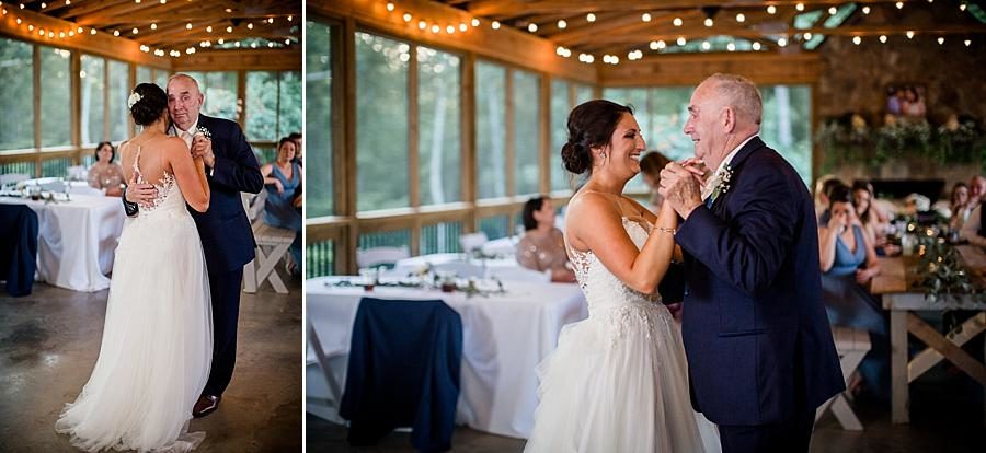Father daughter dance at this Estate of Grace Wedding by Knoxville Wedding Photographer, Amanda May Photos.