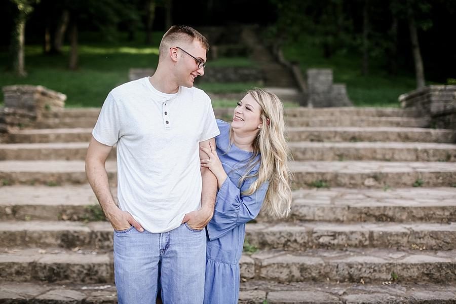 Peek-a-boo at this Percy Warner Engagement Session by Knoxville Wedding Photographer, Amanda May Photos.