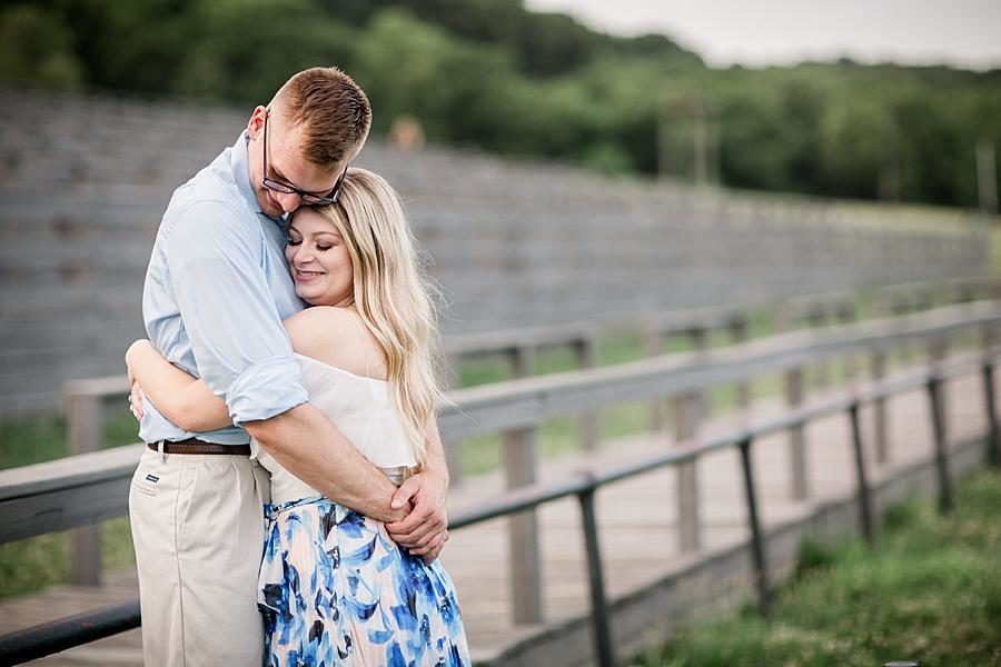 Tender hugs at this Percy Warner Engagement Session by Knoxville Wedding Photographer, Amanda May Photos.