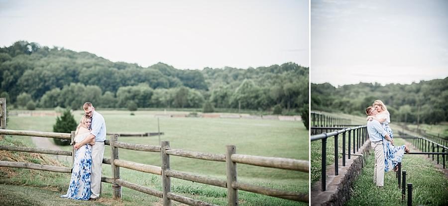 Lift up at this Percy Warner Engagement Session by Knoxville Wedding Photographer, Amanda May Photos.