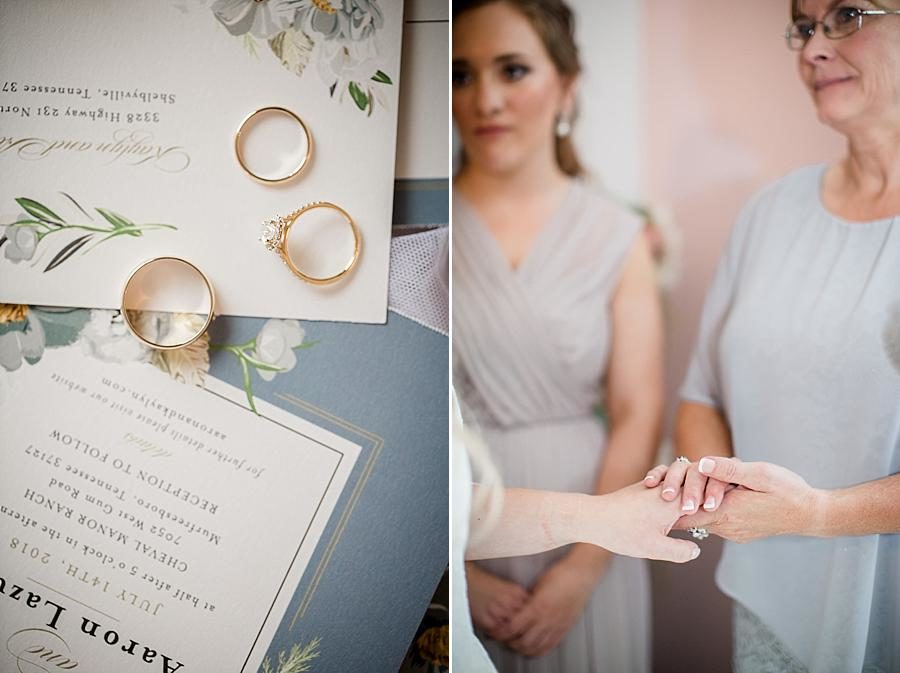 Holding hands with mom at this Cheval Manor Wedding by Knoxville Wedding Photographer, Amanda May Photos.