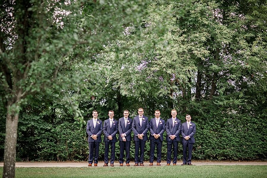 Standing in a line at this Cheval Manor Wedding by Knoxville Wedding Photographer, Amanda May Photos.