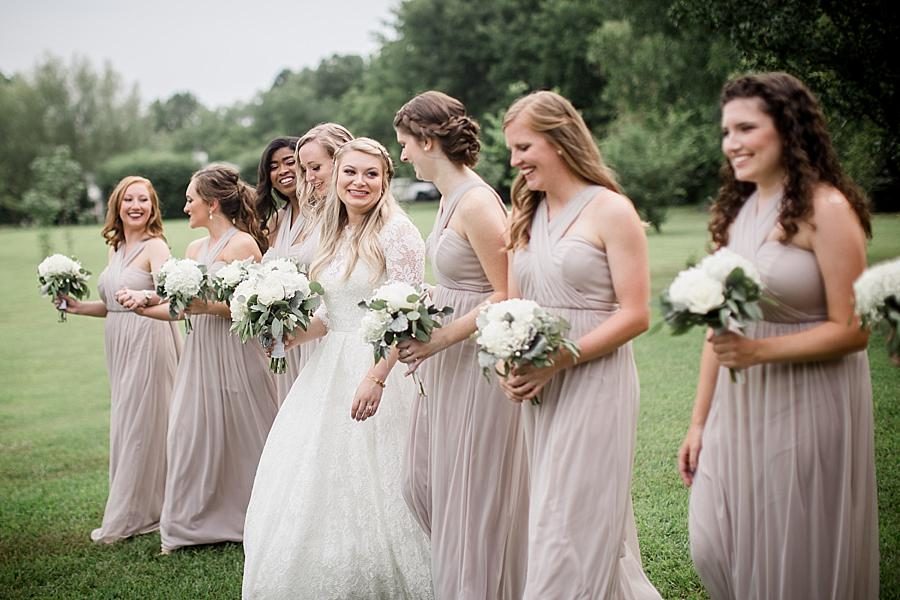 Halter top bridesmaid dresses at this Cheval Manor Wedding by Knoxville Wedding Photographer, Amanda May Photos.