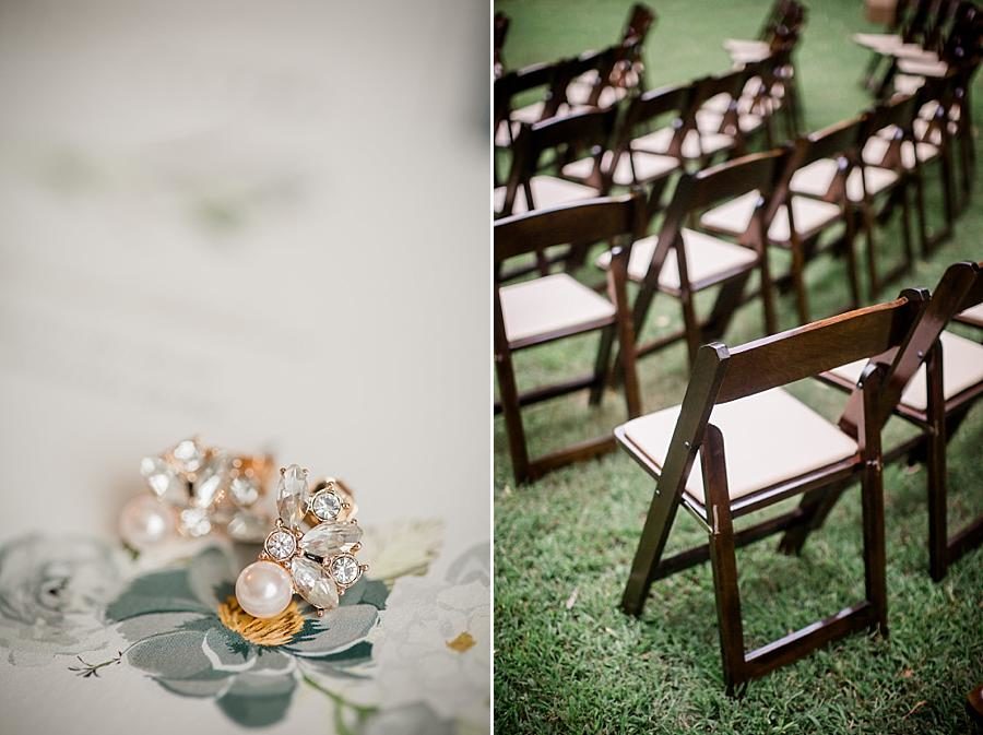 Ceremony chairs at this Cheval Manor Wedding by Knoxville Wedding Photographer, Amanda May Photos.