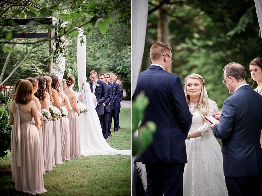 Exchanging vows at this Cheval Manor Wedding by Knoxville Wedding Photographer, Amanda May Photos.