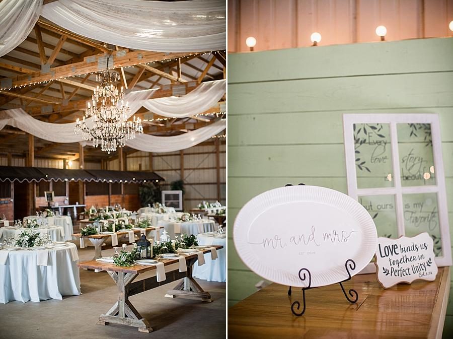 Reception tables at this Cheval Manor Wedding by Knoxville Wedding Photographer, Amanda May Photos.