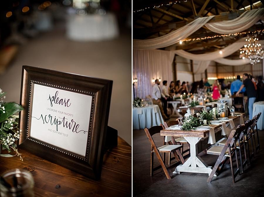 Guestbook instructions at this Cheval Manor Wedding by Knoxville Wedding Photographer, Amanda May Photos.