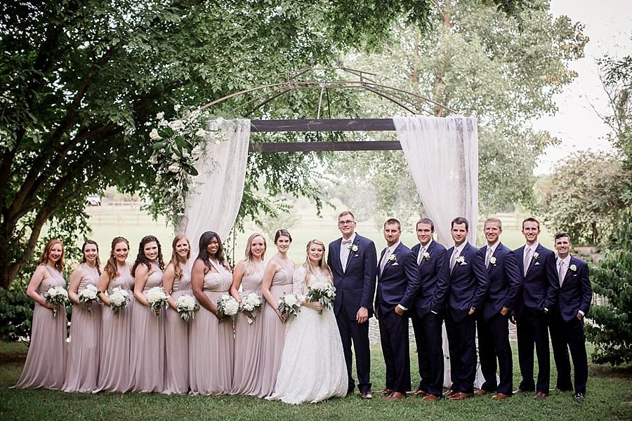 The wedding party at this Cheval Manor Wedding by Knoxville Wedding Photographer, Amanda May Photos.