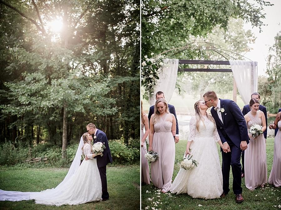 Forehead kisses at this Cheval Manor Wedding by Knoxville Wedding Photographer, Amanda May Photos.