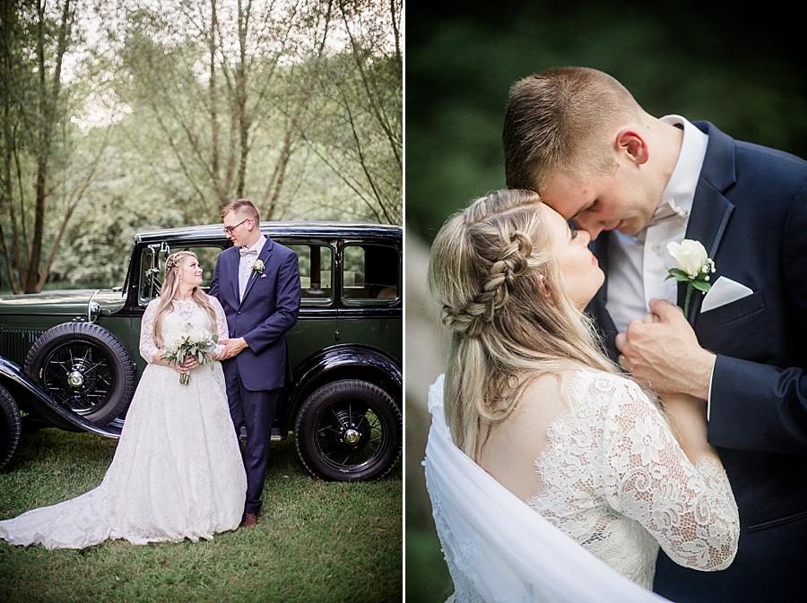 Looking at each other at this Cheval Manor Wedding by Knoxville Wedding Photographer, Amanda May Photos.