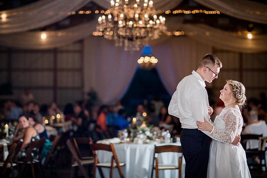 First dance at this Cheval Manor Wedding by Knoxville Wedding Photographer, Amanda May Photos.