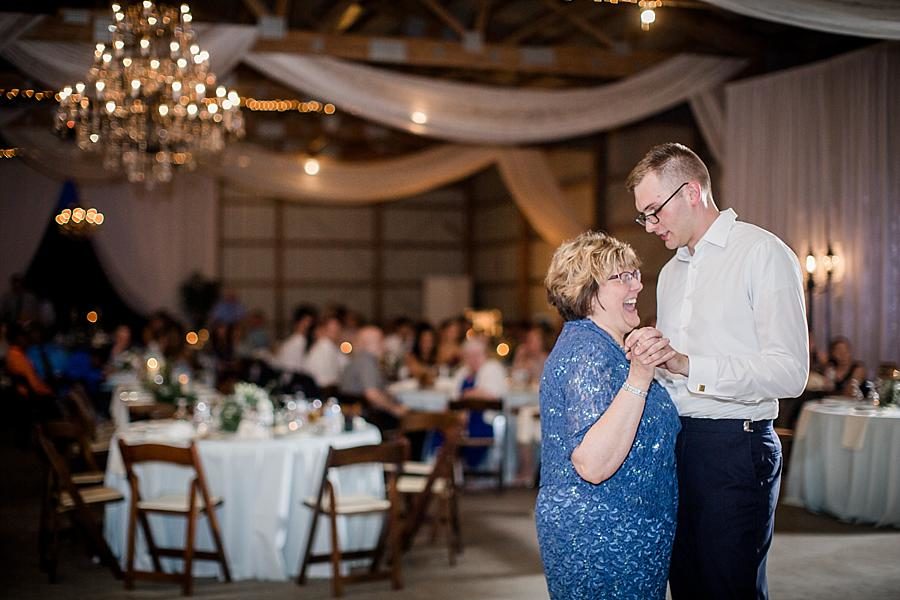 Mother son dance at this Cheval Manor Wedding by Knoxville Wedding Photographer, Amanda May Photos.