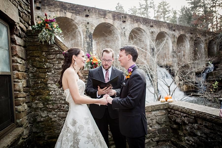 Holding hands at this Cumberland Mountain State Park wedding by Knoxville Wedding Photographer, Amanda May Photos.