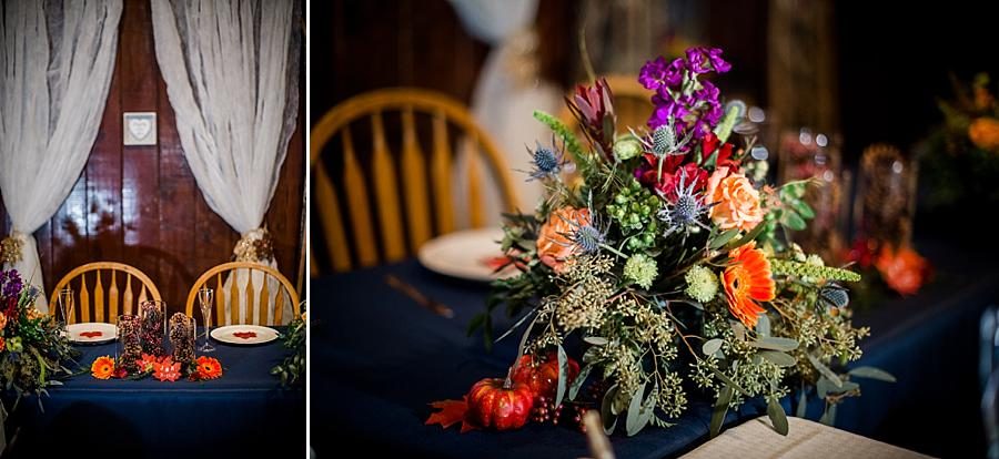 Centerpieces at this Cumberland Mountain State Park wedding by Knoxville Wedding Photographer, Amanda May Photos.