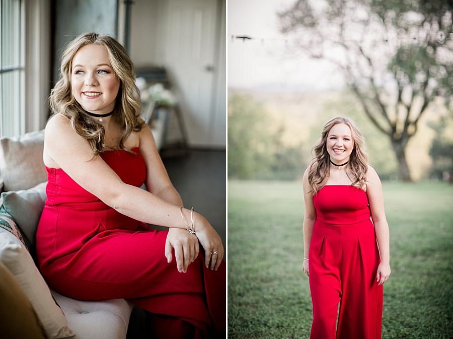 Couch at this Estate of Grace Senior Session by Knoxville Wedding Photographer, Amanda May Photos.