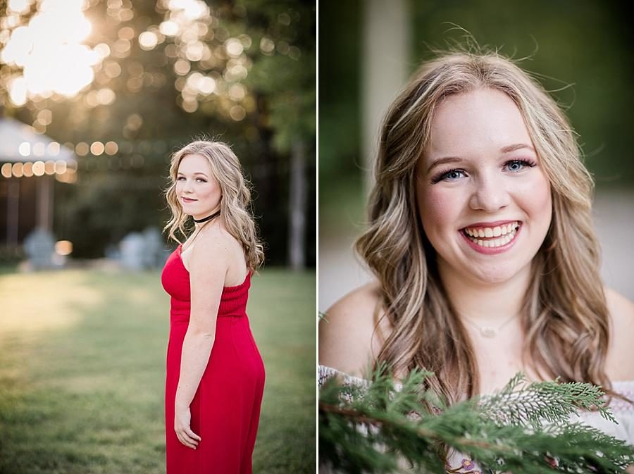 Looking at the camera at this Estate of Grace Senior Session by Knoxville Wedding Photographer, Amanda May Photos.