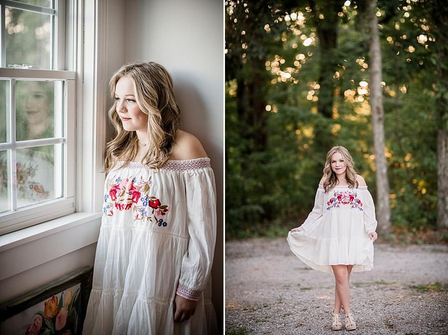 Glass reflection at this Estate of Grace Senior Session by Knoxville Wedding Photographer, Amanda May Photos.