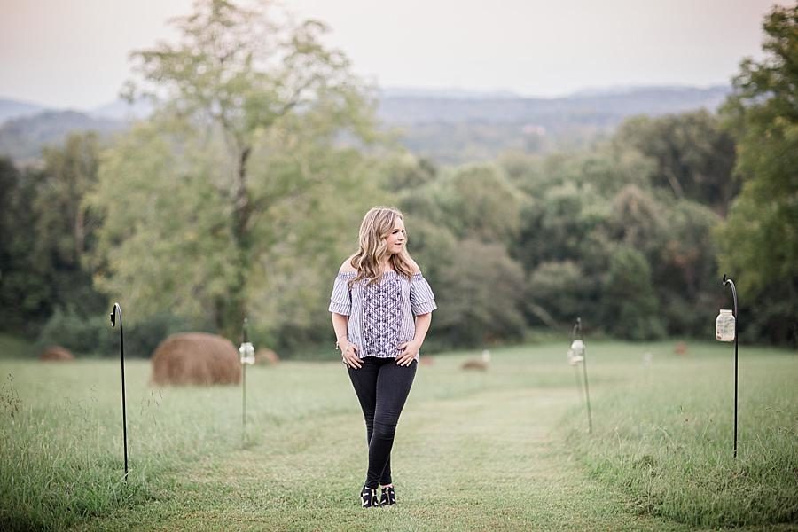 Ankles crossed at this Estate of Grace Senior Session by Knoxville Wedding Photographer, Amanda May Photos.