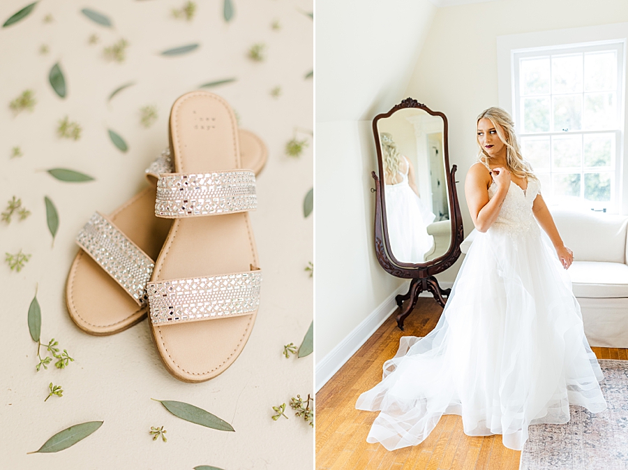 reception shoes at this kincaid house wedding