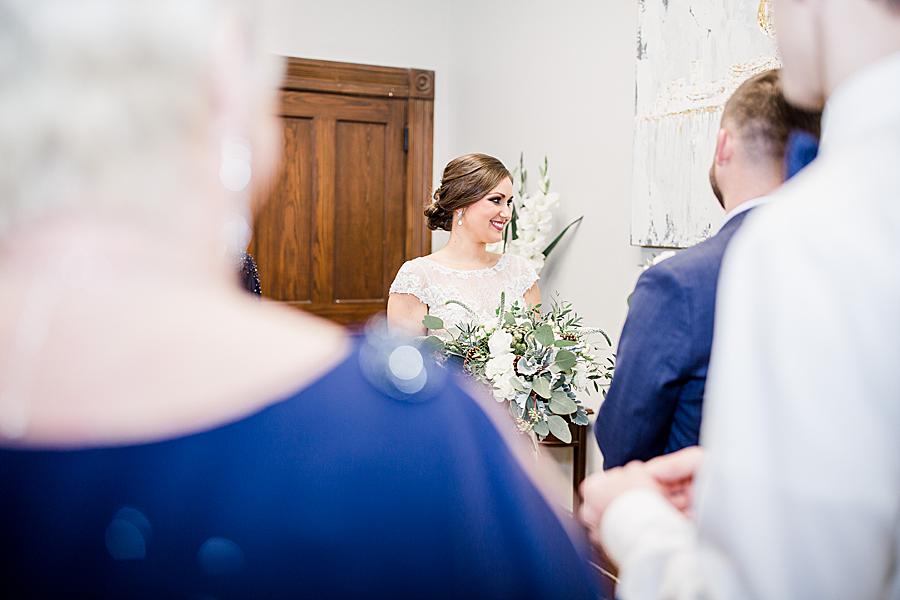 Exchanging vows at this Knox County Courthouse Wedding by Knoxville Wedding Photographer, Amanda May Photos.