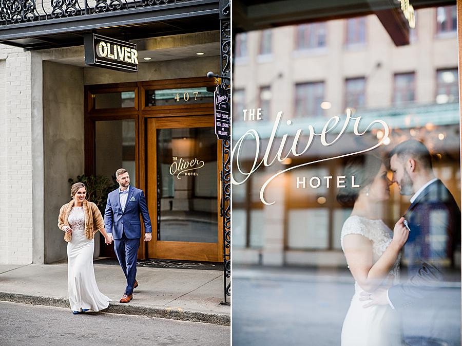 The Oliver Hotel at this Knox County Courthouse Wedding by Knoxville Wedding Photographer, Amanda May Photos.