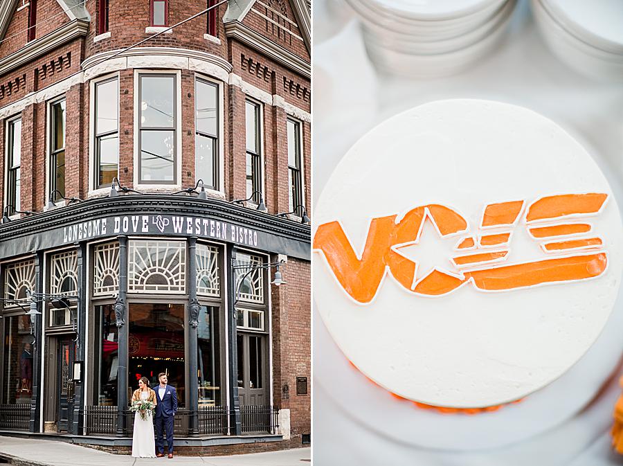 Vols groom's cake by Knoxville Wedding Photographer, Amanda May Photos.