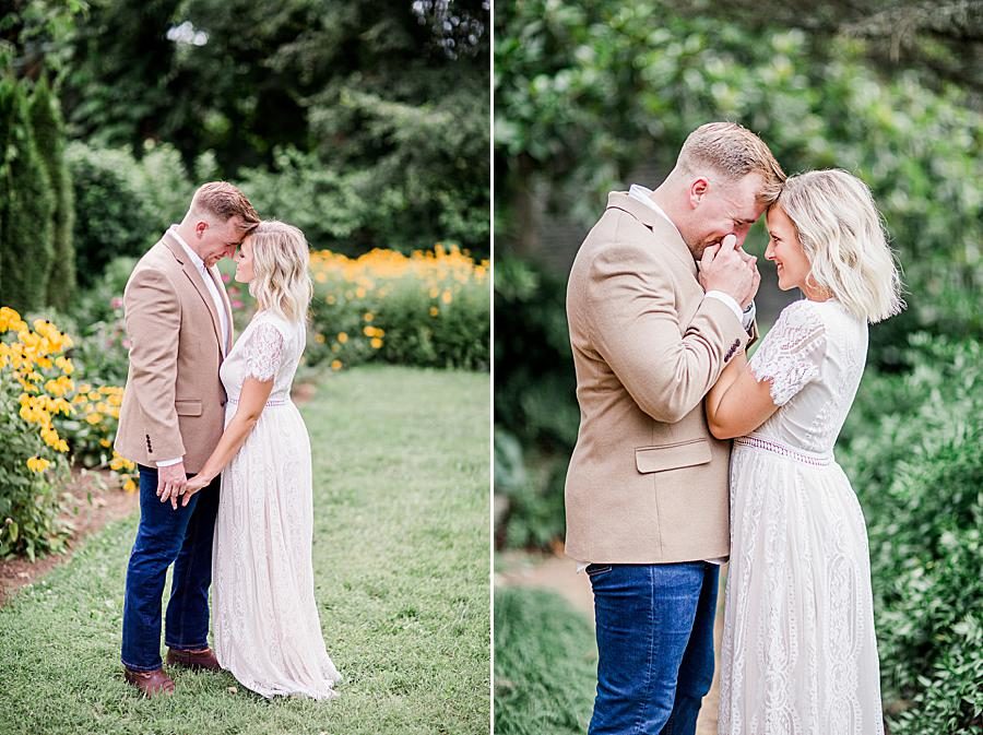 Kissing her hand by Knoxville Wedding Photographer, Amanda May Photos.