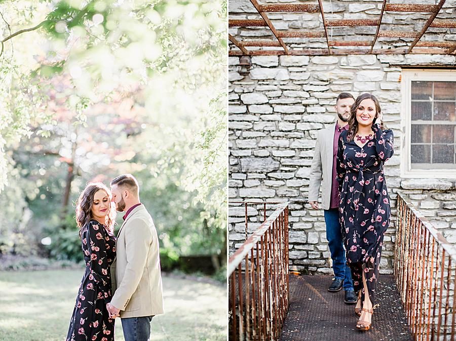 Golden hour at this Knoxville Botanical Gardens Engagement by Knoxville Wedding Photographer, Amanda May Photos.