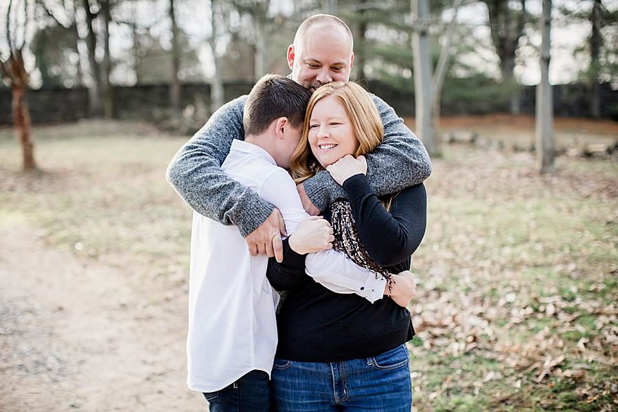 Group hug at this Knoxville Botanical Gardens Family Session by Knoxville Wedding Photographer, Amanda May Photos.