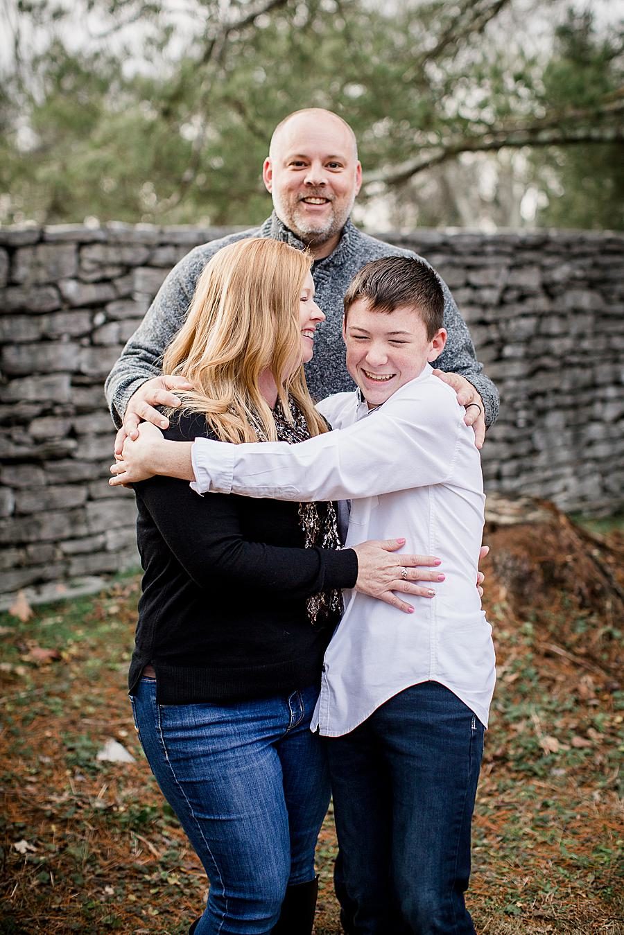 Laughing at this Knoxville Botanical Gardens Family Session by Knoxville Wedding Photographer, Amanda May Photos.