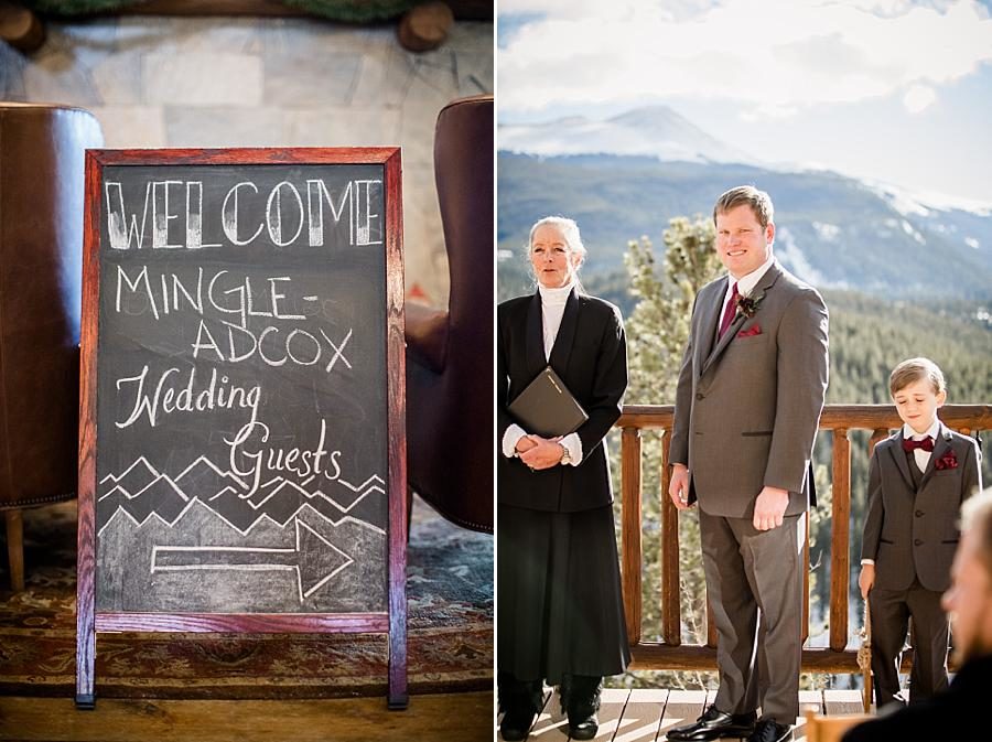 Welcome sign at this Colorado Destination Wedding by Knoxville Wedding Photographer, Amanda May Photos.
