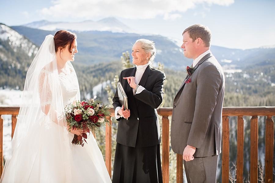 Exchanging vows at this Colorado Destination Wedding by Knoxville Wedding Photographer, Amanda May Photos.
