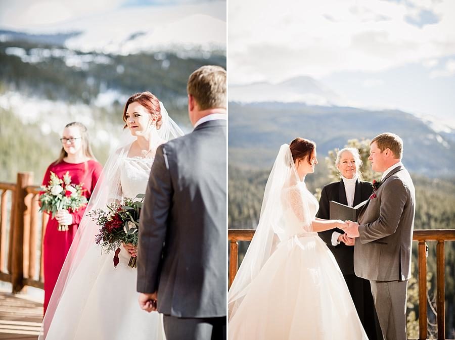 The ceremony at this Colorado Destination Wedding by Knoxville Wedding Photographer, Amanda May Photos.
