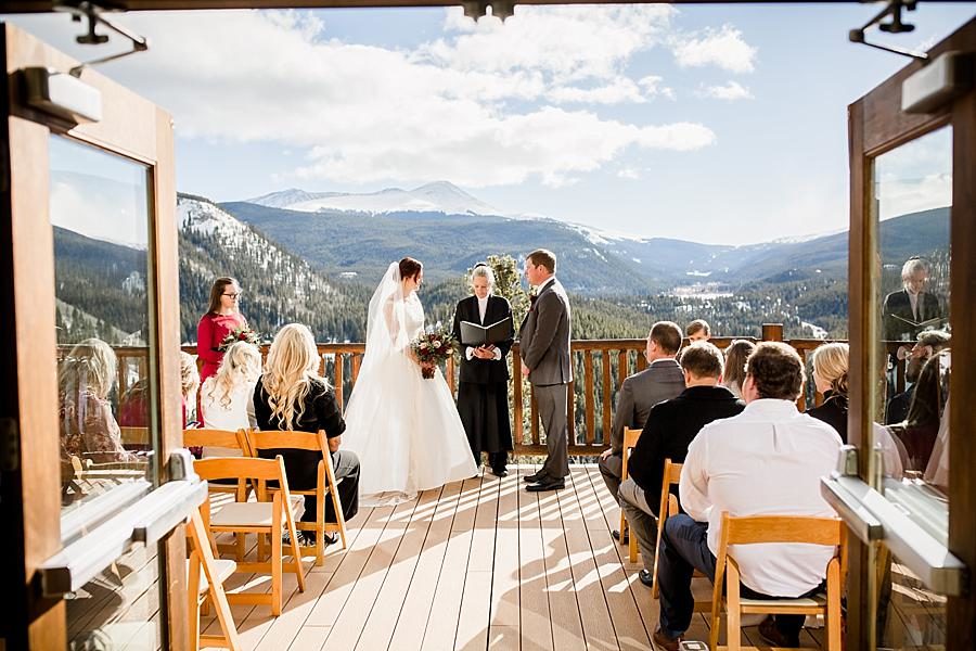 Wooden deck at this Colorado Destination Wedding by Knoxville Wedding Photographer, Amanda May Photos.