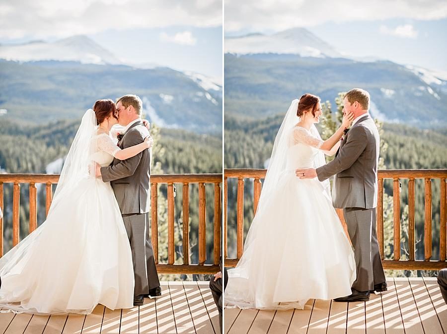 You may kiss the bride at this Colorado Destination Wedding by Knoxville Wedding Photographer, Amanda May Photos.