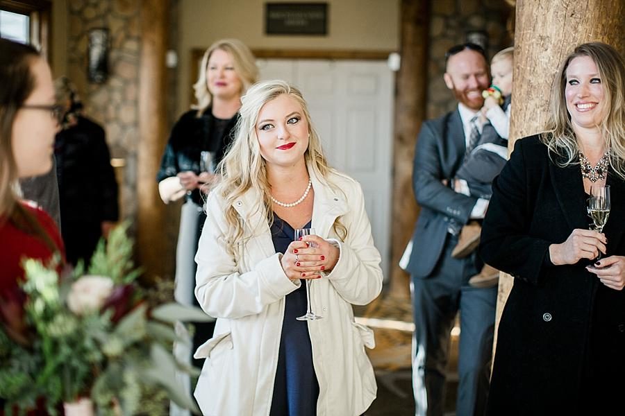 Red lipstick at this Colorado Destination Wedding by Knoxville Wedding Photographer, Amanda May Photos.